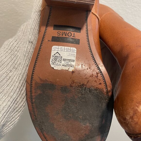 TOMS Camel Leather 7.5 Carpe Diem Booties - Picture 4 of 6